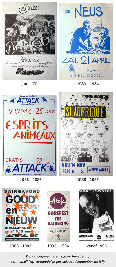 Kokerjuffer|attack|atak posters met jaren.